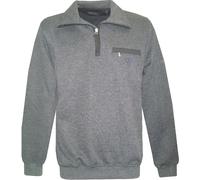 Sweat-Shirt Troyer Zip Anthrazit 7XL