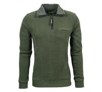 Sweat-Shirt Troyer Zip Flaschengrün 6XL