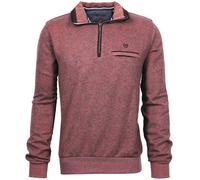 Sweat-Shirt Troyer Zip Rost mit Blau 6XL