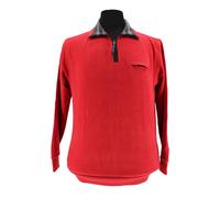 Sweat-Shirt Troyer Zip Tomatenrot 6XL