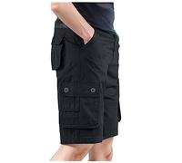 Sweat Shorts Herren,Cargo Shorts Herren Leichte Kurze Hosen Kurz Sommer Chino Arbeitshose Sporthose Stretch Trekking Jogger Sommershorts Bermuda mit Taschen Freizeithose Outdoor Wanderhose Cargohose