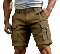 Sweat Shorts Herren,Cargo Shorts Herren Sommer Kurze Hosen Chino Kurz Leichte Wanderhose Cargohose Stretch mit Taschen Jogger Sporthose Outdoor Trekking Arbeitshose Bermuda Freizeithose Sommershorts