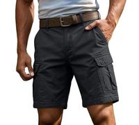 Sweat Shorts Herren,Cargohose Herren Kurz Leichte Shorts Kurze Hosen Cargo Stretch Chino Sporthose Arbeitshose Sommer Trekking Bermuda Freizeithose mit Taschen Jogger Wanderhose Outdoor Sommershorts