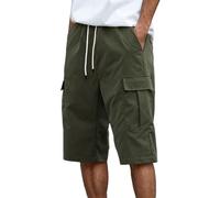 Sweat Shorts Herren,Kurze Cargohose Herren Stretch Kurz Shorts Hosen Leichte Cargo Chino Sommershorts Arbeitshose Sommer mit Taschen Bermuda Freizeithose Trekking Outdoor Sporthose Jogger Wanderhose