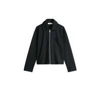 Sweatjacke MARC O'POLO "aus Punto di Roma-Jersey", Damen, Gr. S, deep night blau, Obermaterial: 67% Viskose, 28% Polyamid, 5% Elasthan, unifarben, loose fit, Sweatjacken Sweatjacke (83193857-S) deep n