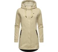 Kapuzensweatjacke RAGWEAR "Letti Bonded", Damen, Gr. XL (42), beige (ecru), Feinstrick, Obermaterial: 100% Polyester; Innenfutter: 100% Polyester, tailliert ca. Mitte Oberschenkel, hoch geschlossener 