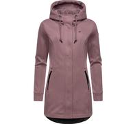 Kapuzensweatjacke RAGWEAR "Letti Bonded" Gr. L (40), lila (mauve) Damen Sweatjacken Sweats Sportliche Kapuzenjacke in Feinstrick-Optik (65890046-L)