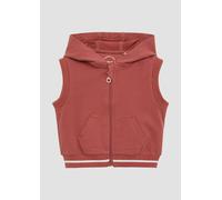 Sweat-Weste aus Baumwollstretch mit Kapuze 80 rot 2164695.3847.80