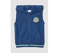 Sweat-Weste mit Kapuze und Stickerei 128/134 blau 2166500.5730.128_134