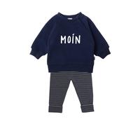 Sweatanzug LILIPUT "Moin", Mädchen, Gr. 86/92, blau (dunkelblau), 95% Baumwolle, 5% Polyester, bedruckt, Sportanzüge, bestehend aus Sweatshirt und Leggings (86341822-86) dunkelblau