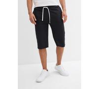 Sweatbermudas BONPRIX, Herren, Gr. 44/46, N-Gr, schwarz (anthrazit meliert), Sweatware, Obermaterial: 60% Baumwolle, 40% Polyester, regular fit, Hosen, aus Baumwolle und Polyester, regular fit, casual