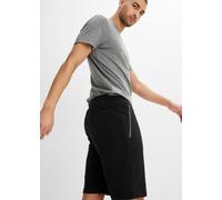 Sweatbermudas BONPRIX, Herren, Gr. 48/50, N-Gr, schwarz, Sweatware, Obermaterial: 60% Baumwolle, 40% Polyester, regular fit, Hosen Sweatbermudas, aus Baumwolle und Polyester, mit Reißverschluss-Tasche