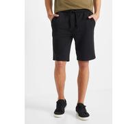 Sweatbermudas BONPRIX, Herren, Gr. 52/54, N-Gr, schwarz, angeraute Sweatware, Obermaterial: 60% Baumwolle, 40% Polyester, unifarben, regular fit kniefrei, Hosen, elastischer Bund und seitlichen Einste