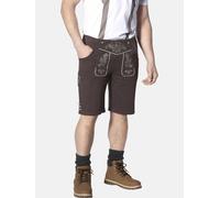 Sweatbermudas JAN VANDERSTORM "Sweatbermuda DENNIK", Herren, Gr. 3XL, N-Gr, braun (dunkelbraun), Obermaterial: 60% Baumwolle CO. 40% Polyester COOLMAX PES(Coolmax)., Hosen Bermudas Trachtenhose (14305