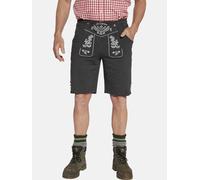 Sweatbermudas JAN VANDERSTORM "Sweatbermuda DENNIK", Herren, Gr. 3XL, N-Gr, grau (dunkelgrau melange), Obermaterial: 50% Baumwolle CO. 50% Polyester COOLMAX PES(Coolmax)., Hosen Bermudas Trachtenhose