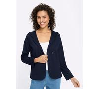 Sweatblazer HEINE "Sweatblazer", Damen, Gr. 44, blau (marine), 76% Polyester, 20% Viskose, 4% Elasthan, Blazer (27767928-44) marine