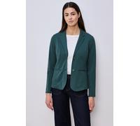 Sweatblazer STREET ONE, Damen, Gr. 34, mediterra grün, Jersey, 93% Baumwolle, 7% Elasthan, unifarben, normal normal, V-Ausschnitt, abgesteppt, Blazer, im soften Baumwoll-Mix (52476821-34) mediterra gr