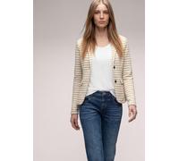 Street One Basic Blazer mit Knöpfen und Streifen Clay Sand 44