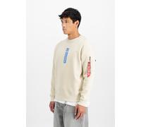 Sweater ALPHA INDUSTRIES "Alpha PP Sweatshirt", Herren, Gr. XXL, weiß (vintage weiß), Obermaterial: 80% Baumwolle, 20% Polyester, regular fit, Sweatshirts Sweater (67254101-XXL) vintage weiß