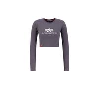 Alpha Industries Basic Cropped Longsleeve in Gr. M in Grau