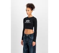 Alpha Industries Basic Cropped Longsleeves in Gr. XS in Schwarz