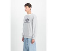 Sweater ALPHA INDUSTRIES "Basic Sweatshirt BL", Herren, Gr. M, grau (pastel grau), Obermaterial: 80% Baumwolle, 20% Polyester, regular fit, Sweatshirts Sweater (85063208-M) pastel grau
