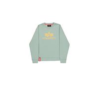 Sweater ALPHA INDUSTRIES "Basic Sweatshirt BL", Herren, Gr. XL, frost grün, Obermaterial: 80% Baumwolle, 20% Polyester, regular fit, Sweatshirts Sweater (33063061-XL) frost grün