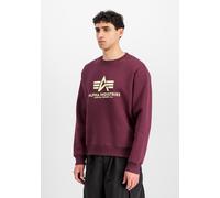 Sweater ALPHA INDUSTRIES "Basic Sweatshirt BL", Herren, Gr. XL, lila (schwarz cherry), Obermaterial: 80% Baumwolle, 20% Polyester, regular fit, Sweatshirts Sweater (18783933-XL) schwarz cherry