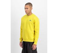 Sweater ALPHA INDUSTRIES "Basic Sweatshirt SL", Herren, Gr. 3XL, gelb (cyber), Obermaterial: 80% Baumwolle, 20% Polyester, regular fit, Sweatshirts Sweater (76165915-XXXL) cyber