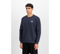 Sweater ALPHA INDUSTRIES "Basic Sweatshirt SL", Herren, Gr. S, blau (rep.blau), Obermaterial: 80% Baumwolle, 20% Polyester, regular fit, Sweatshirts Sweater (41577403-S) rep.blau