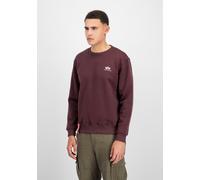 Alpha Industries Basic Sweater Small Logo Sweatshirt für Herren Deep Maroon
