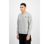 Sweater ALPHA INDUSTRIES "Basic Sweatshirt SL", Herren, Gr. XS, grau (grau heather), Obermaterial: 80% Baumwolle, 20% Polyester, regular fit, Sweatshirts Sweater (84933707-XS) grau heather