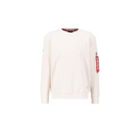 Sweater ALPHA INDUSTRIES "Dragon EMB Sweatshirt", Damen, Gr. L, weiß (jet stream weiß), Obermaterial: 80% Baumwolle, 20% Polyester, regular fit, Sweatshirts Sweater (35975748-L)