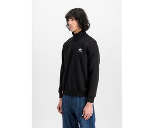 Sweater ALPHA INDUSTRIES "Half Zip Sweatshirt SL", Herren, Gr. 3XL, schwarz, Obermaterial: 80% Baumwolle, 20% Polyester, regular fit, Sweatshirts Sweater (55646608-XXXL) schwarz