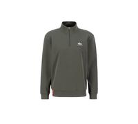 Alpha Industries Half Zip Sweater SL Sweatshirt für Herren Dark Olive