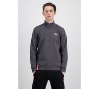 Sweater ALPHA INDUSTRIES "ALPHA Men - Sweatshirts Half Zip SL" Gr. XS, grau (vintage grey) Herren Sweatshirts (46777832-XS)