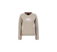Sweater ALPHA INDUSTRIES "New Basic Sweatshirt BL W", Damen, Gr. L, beige (vintage sand), Obermaterial: 80% Baumwolle, 20% Polyester, regular fit, Sweatshirts Sweater (69123647-L) vintage sand