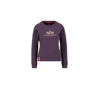 Sweater ALPHA INDUSTRIES "New Basic Sweatshirt BL W", Damen, Gr. M, lila (plum), Obermaterial: 80% Baumwolle, 20% Polyester, regular fit, Sweatshirts Sweater (71275665-M)