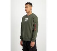 Alpha Industries Satin Logo Sweatshirt Größe L Grün