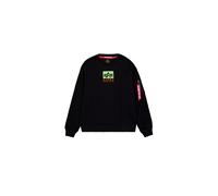 Alpha Industries Satin Logo Sweatshirt Größe M Schwarz