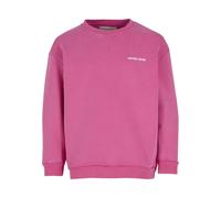 Sweater ANOTHER COTTON LAB "Another Cotton Lab Always up Oversized Sweater Washed", Mädchen, Gr. 140/146, pink, 52% Baumwolle, 48% Polyester, bedruckt, Rundhals, Sweatshirts Sweater (22748337-146) pin