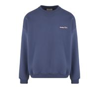 Sweater ANOTHER COTTON LAB "Another Cotton Lab", Damen, Gr. M, blau, 90% Baumwolle, 10% Polyester, bedruckt, Rundhals, Sweatshirts Sweater (19669560-M) blau