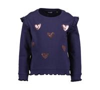 Sweater BLUE SEVEN "Blue Seven Sweatshirt", Mädchen, Gr. 122, 5680, ultramarin, 100% Baumwolle, normal normal, Rundhals, gerader Abschluss, Sweatshirts Sweater (88146037-122) 5680, ultramarin