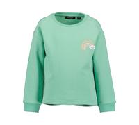 Sweater BLUE SEVEN "Mädchen Sweatshirt langarm", Mädchen, Gr. 134, grün (7041, hellgrün), 100% Baumwolle, normal normal, Rundhals, gerader Abschluss, Sweatshirts Sweater (75519762-134) 7041, hellgrün