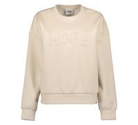Sweater BLUE SEVEN "Sweatshirt", Damen, Gr. 36, beige (0430, kiesel), 60% Baumwolle, 40% Polyester, normal normal, Rundhals, gerader Abschluss, Sweatshirts Sweater (44266553-36) 0430, kiesel