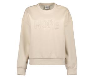Sweater BLUE SEVEN "Sweatshirt", Damen, Gr. 36, beige (0430, kiesel), 60% Baumwolle, 40% Polyester, normal normal, Rundhals, gerader Abschluss, Sweatshirts Sweater (44266553-36) 0430, kiesel