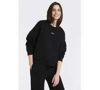 Sweater BOSS ORANGE "Ever Premium Damenmode", Damen, Gr. S (36), schwarz 001, Sweatware, Obermaterial: 100% Baumwolle, unifarben, oversize normal, Rundhals, Rippstrickbündchen, Sweatshirts Sweater, mi