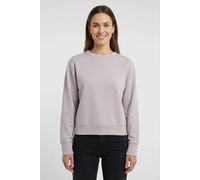 Sweater BOSS ORANGE "Exandra Premium Damenmode", Damen, Gr. L (40), grau (open lila 540), Sweatware, Obermaterial: 52% Modal, 46% Polyester, 2% Elasthan, unifarben, normal, Rundhals, Bündchen, Sweatsh
