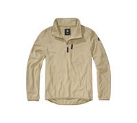 Sweater BRANDIT "Brandit Herren Fleece Troyer", Herren, Gr. XXL, camel, 80% Elastodien, 20% Polyester, unifarben, normal, amerikanischer Ausschnitt, Pullover Sweater (48835941-XXL) camel