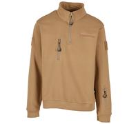 Sweater BRANDIT "Brandit Tactical Sweat Troyer", Herren, Gr. M, camel, 100% Polyacryl, unifarben, Sweatshirts Sweater (28543358-M)